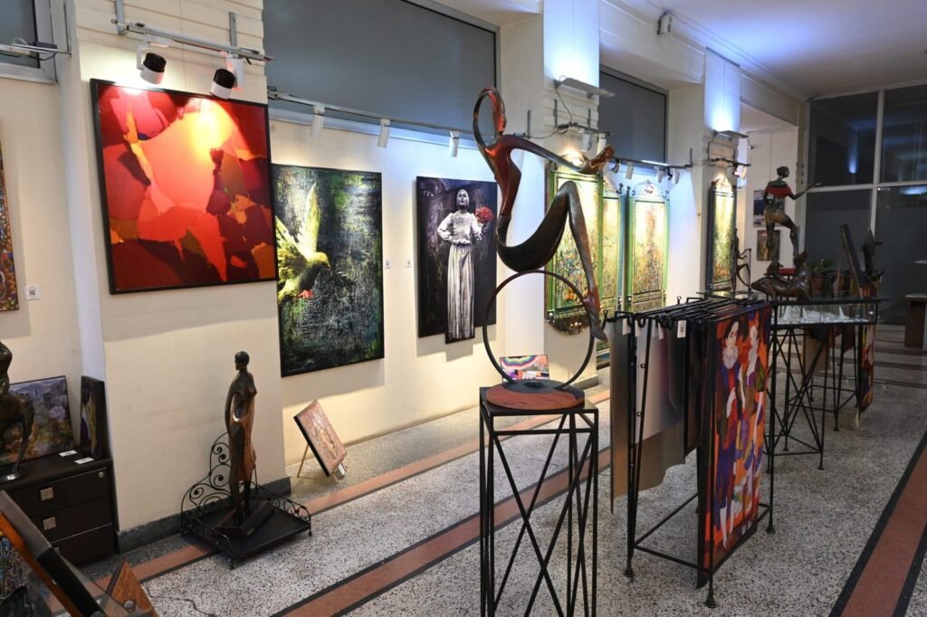 Art Gallery Line exhibition Art Space/NFT, photo of art prints and physical NFTs . at Bambis Rigi 7 str, Tbilisi