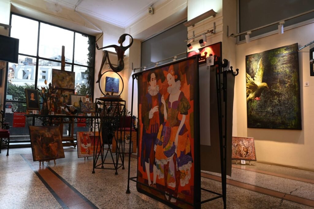 Art Gallery Line exhibition Art Space/NFT, photo of art prints and physical NFTs . at Bambis Rigi 7 str, Tbilisi