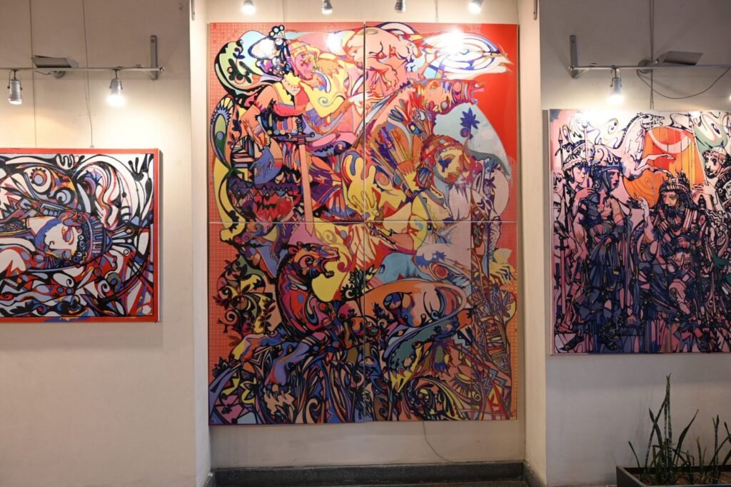 sergo tbileli Anabechdi artworks on topic of knight in the panther skin . სერგო თბილელი ანაბეჭდი 2022