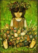 The Girl with flowers