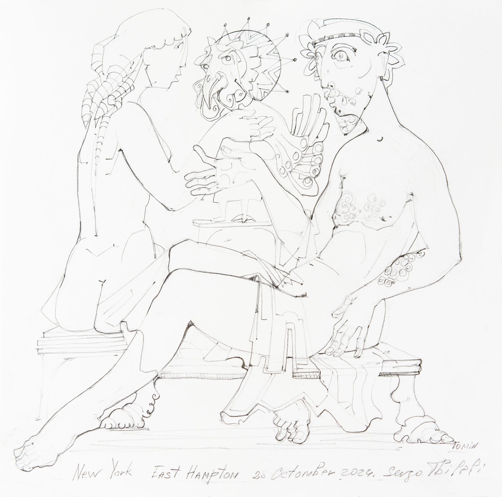 Rest of Helios — Sergo Tbileli — 2025 — Paper, Pencil