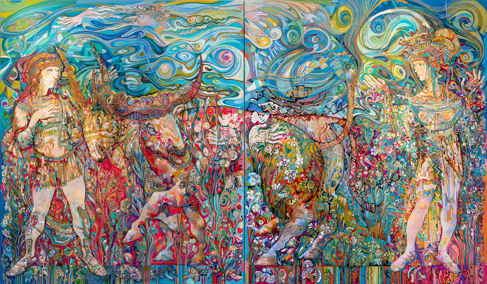 Colchis I & II — Sergo Tbileli — 2025 — Canvas, Mix Media