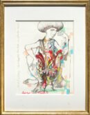 Cockfighting — Sergo Tbileli — 2025 — Cardboard, Mix Media