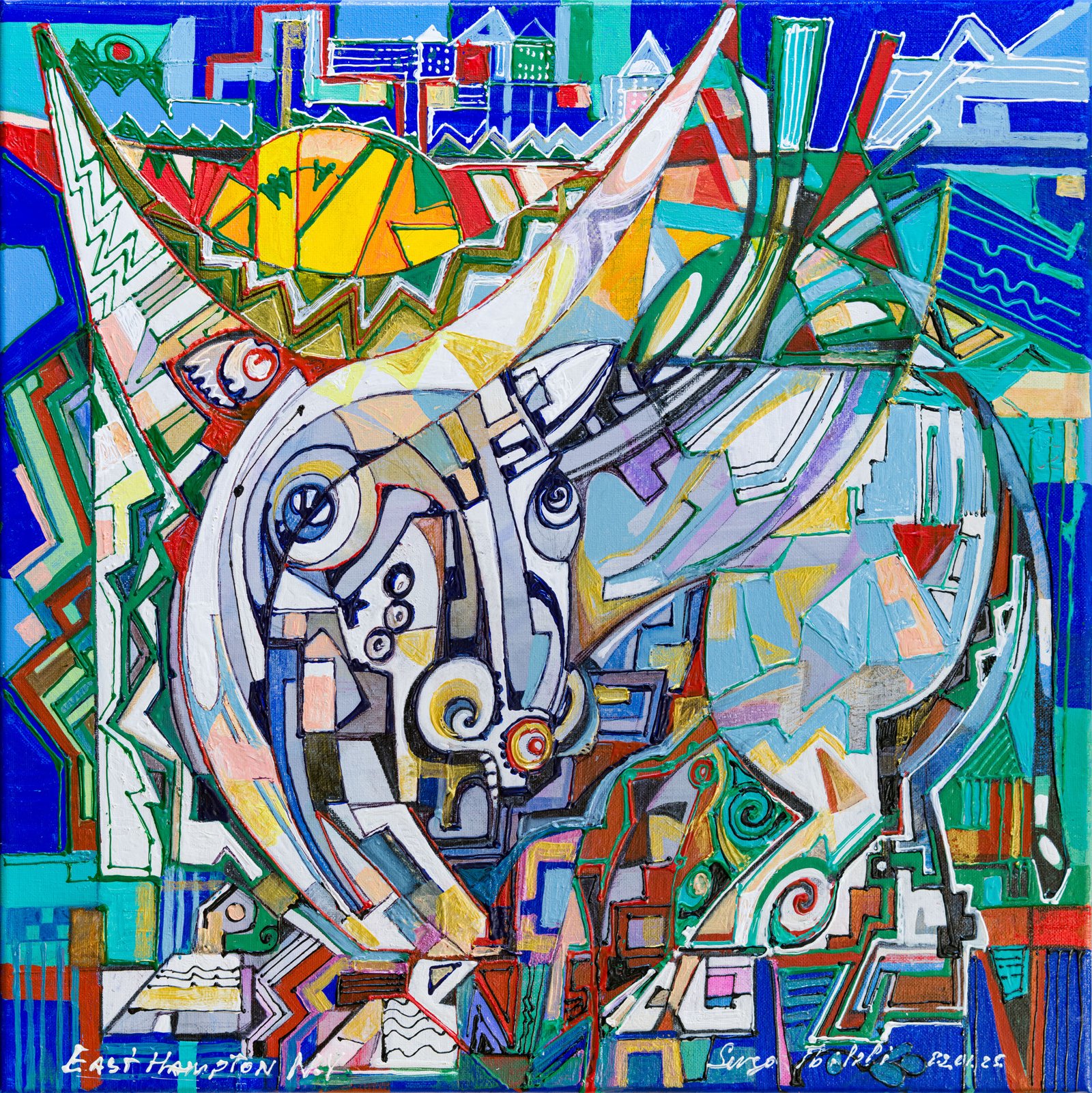 Bull of Mars — Sergo Tbileli — 2025 — Canvas, Mix Media
