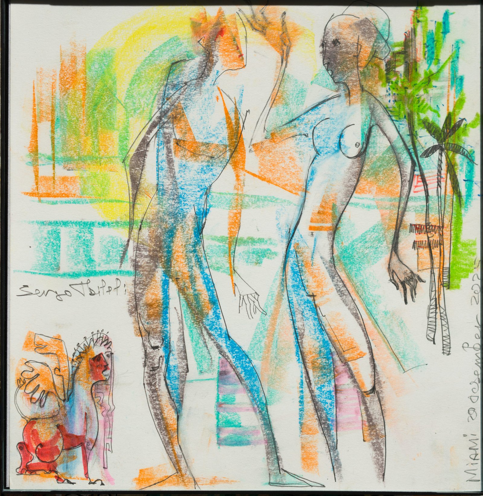 Miami — Sergo Tbileli — 2025 — Cardboard, Mix Media