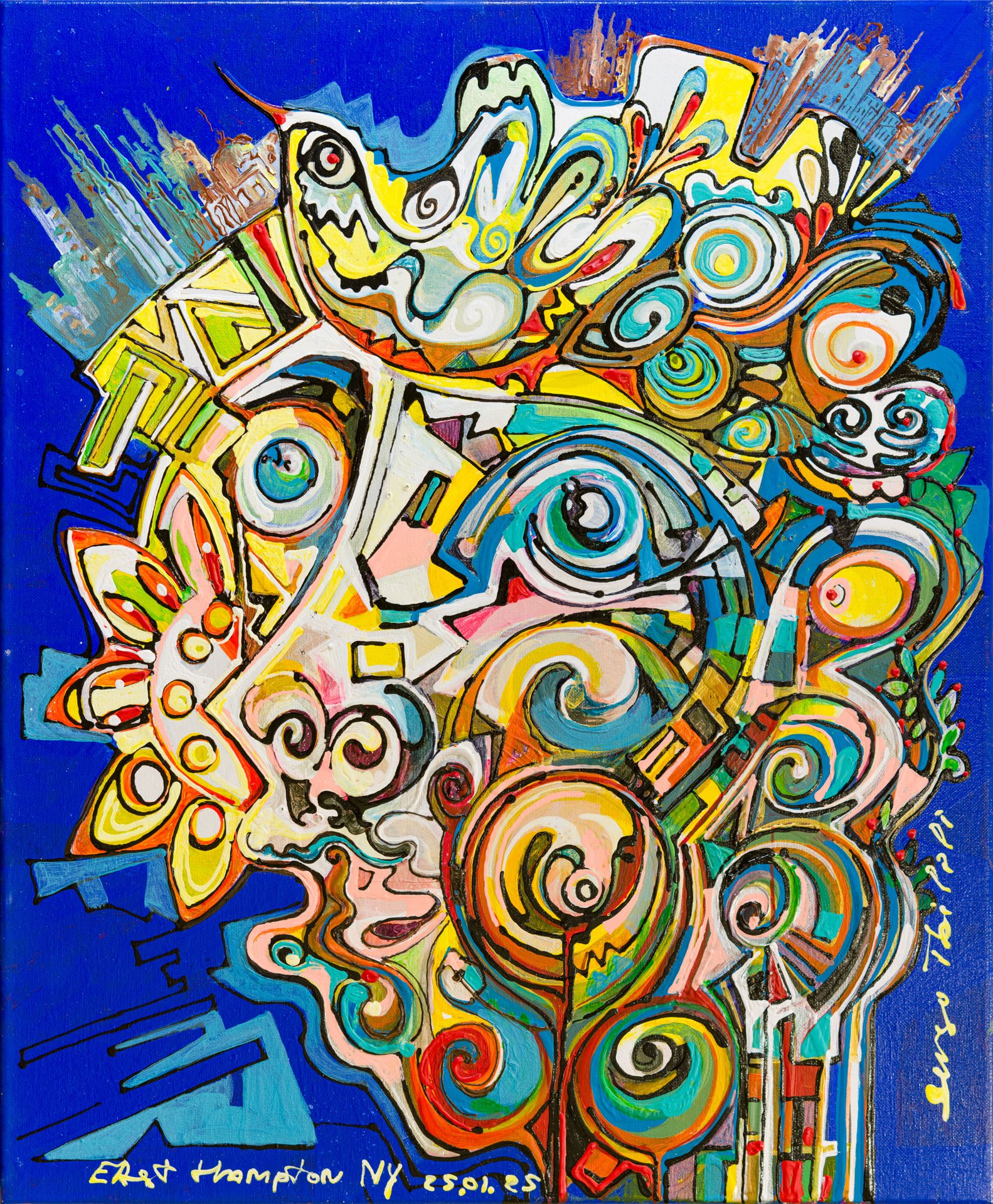 Self reflection — Sergo Tbileli — 2025 — Canvas, Mix Media