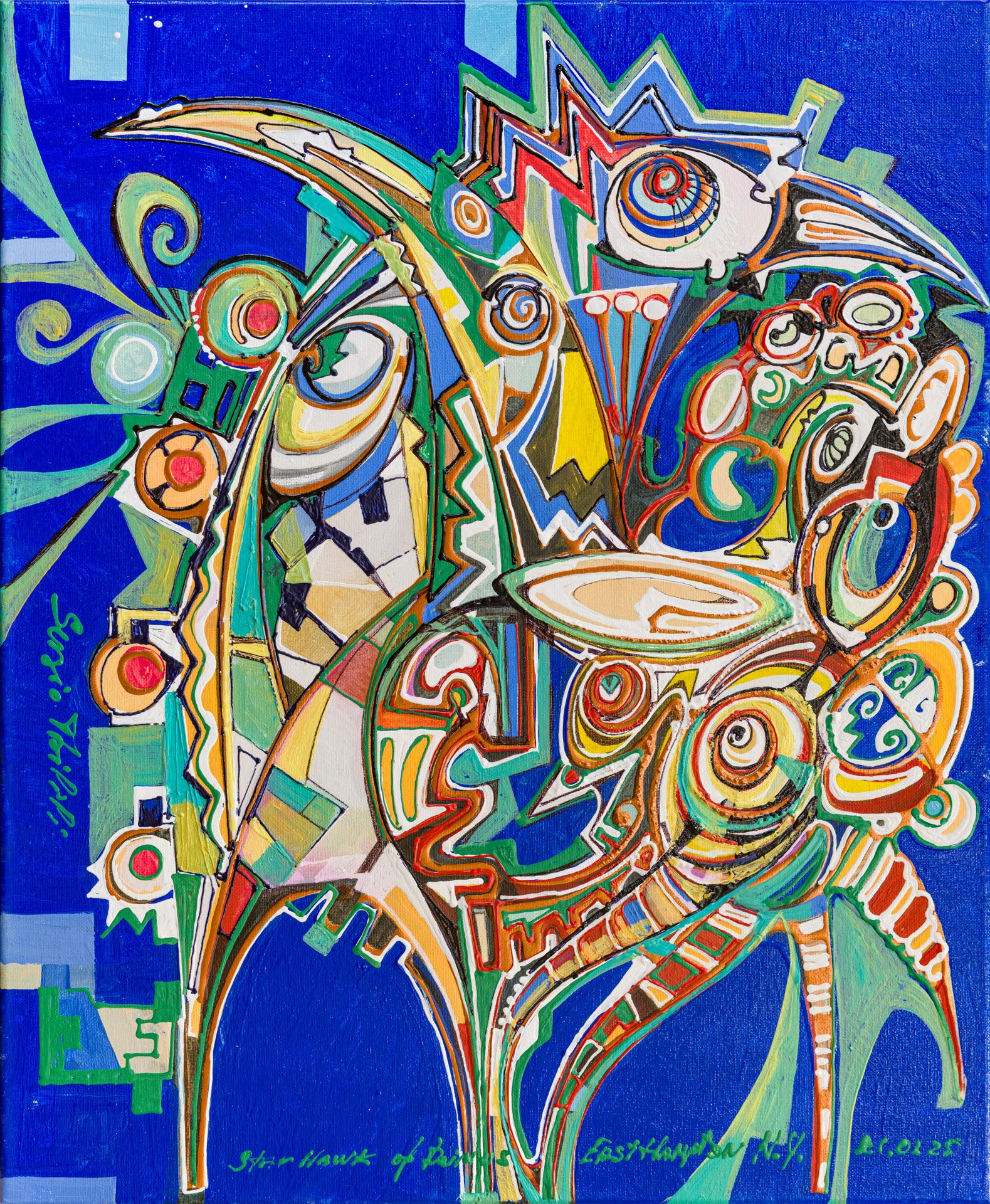 Starhawk of Demos — Sergo Tbileli — 2025 — Canvas, Mix Media