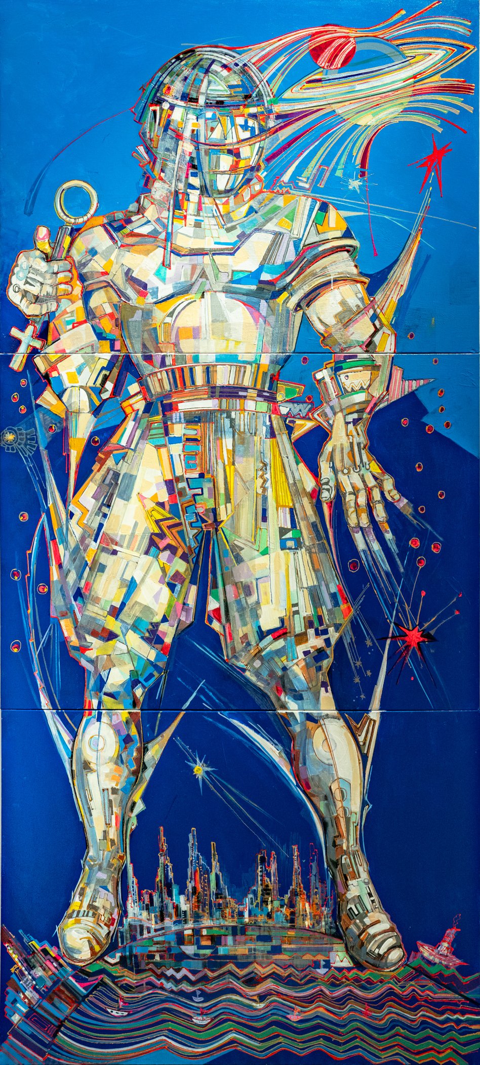 Space Walker — Sergo Tbileli — 2025 — Canvas, Mix Media
