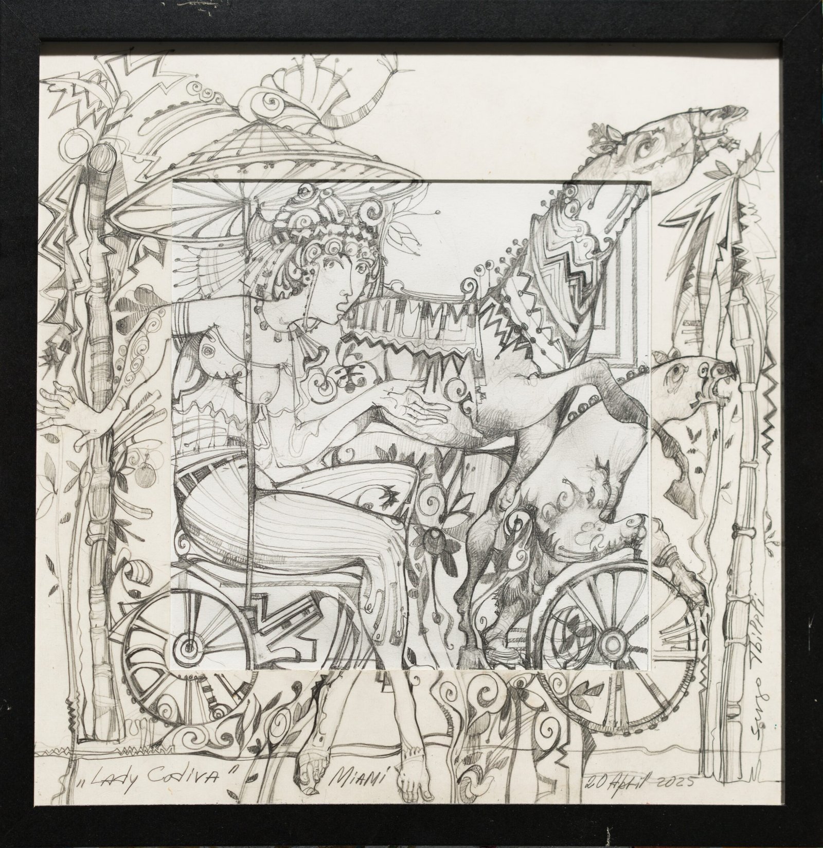 Lady Godiva (pencil) by Sergo Tbileli