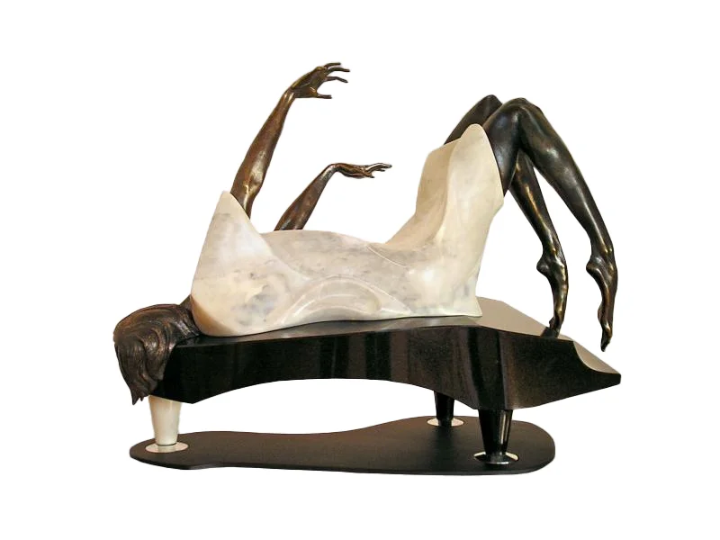 Drunk Piano — Levan Vardosanidze — 2010 — Bronze, Granite, marble, Steel