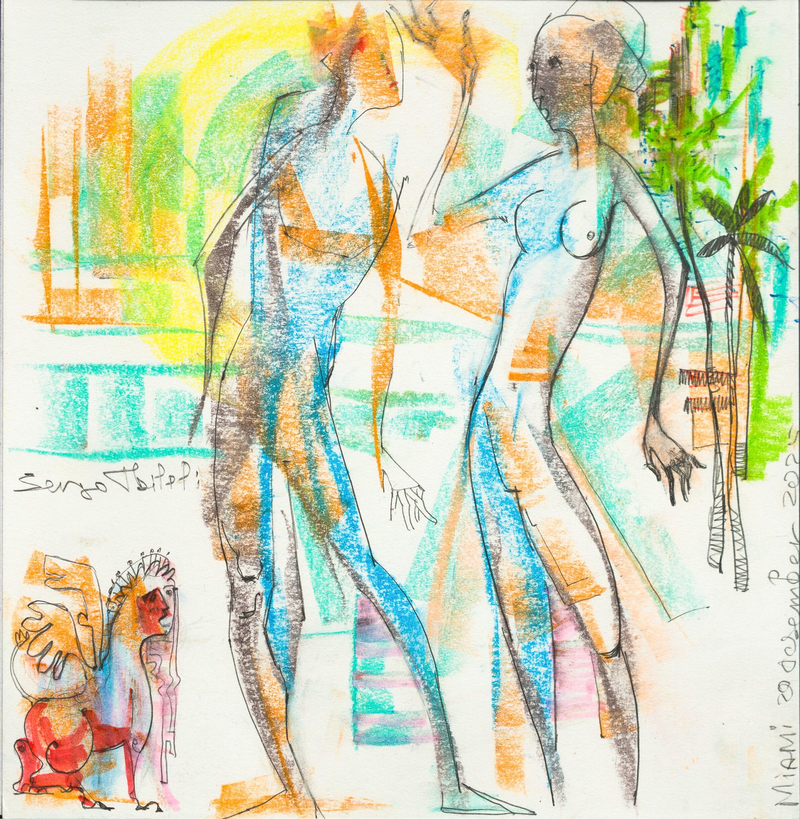 Miami — Sergo Tbileli — 2025 — Cardboard, Mix Media