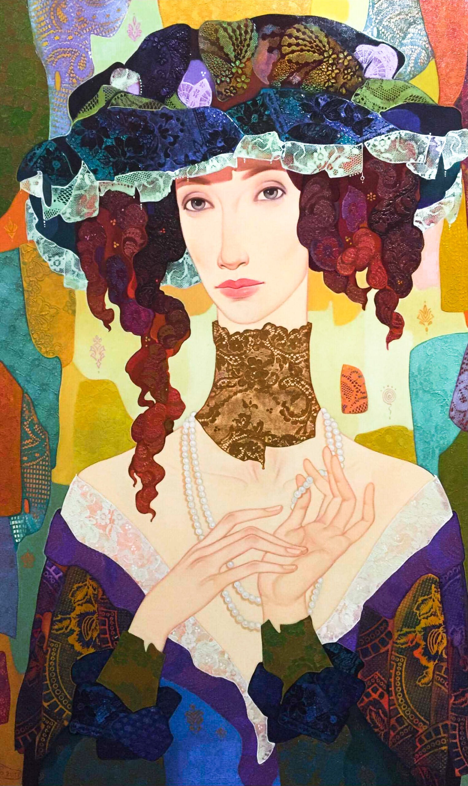 The Pearl Beads — Maia Ramishvili — Canvas, Oil