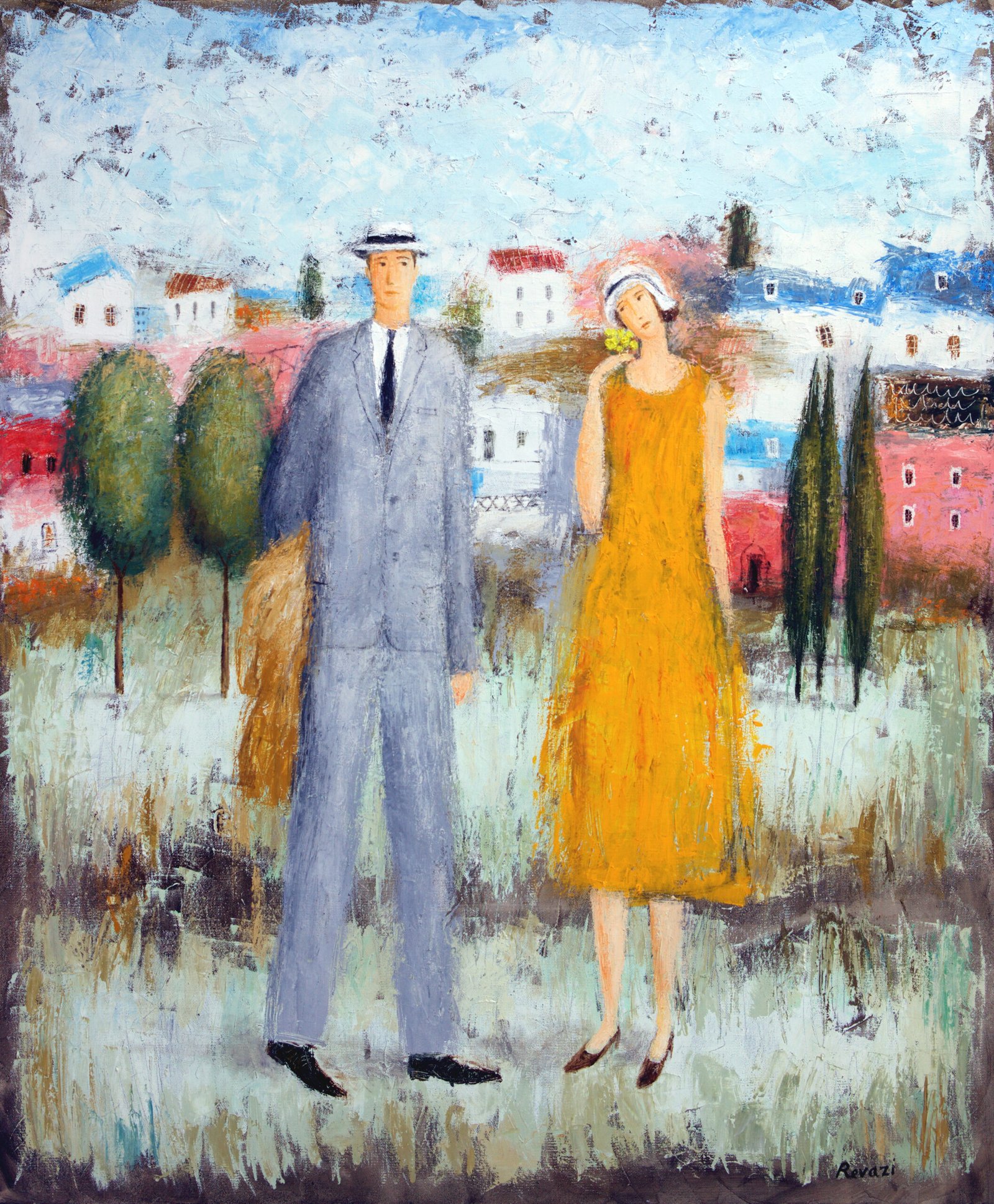 The Rendezvous — Gia Revazishvili — Canvas, Oil