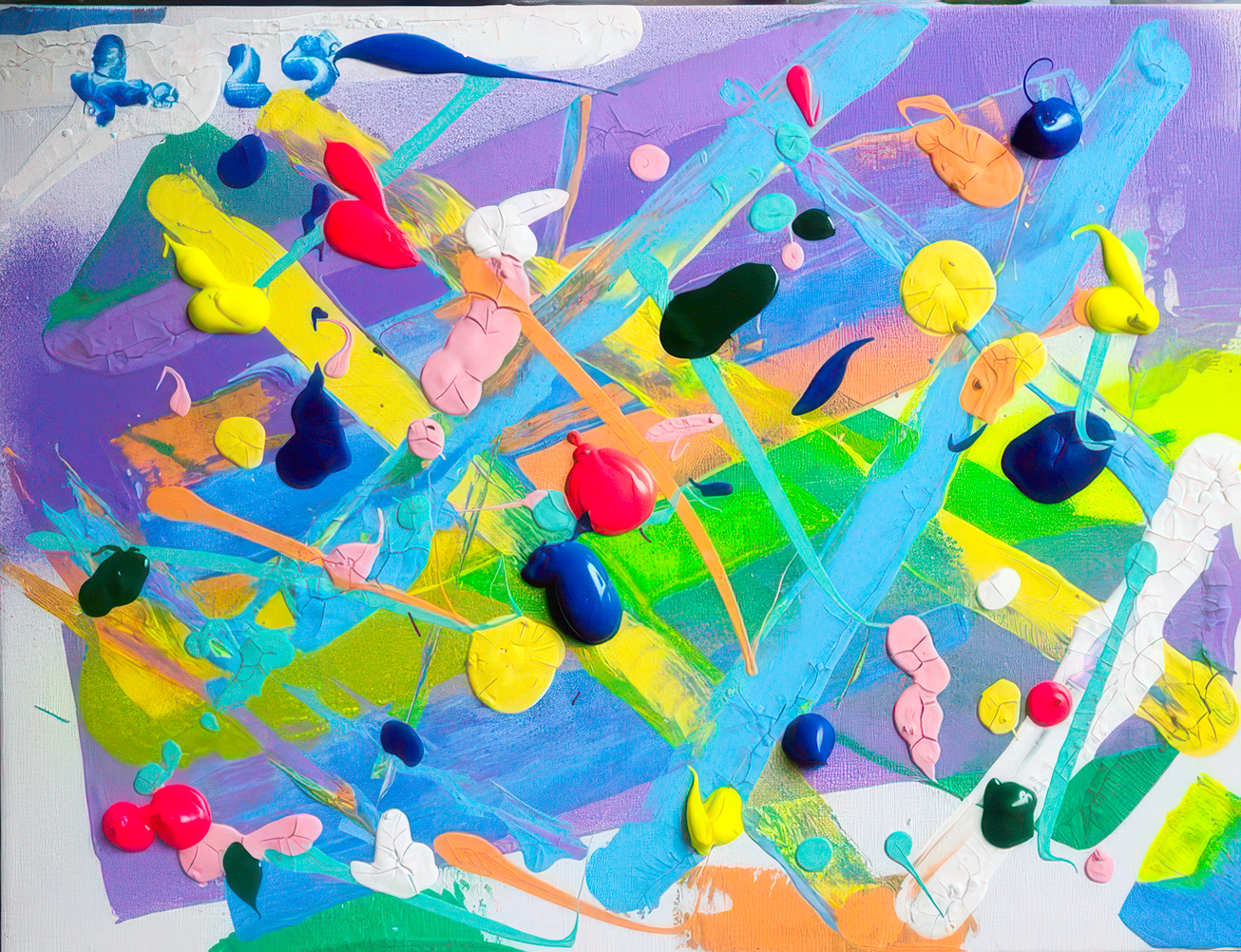 Field in Bloom — Temo Tailuri — 2025 — Canvas, Mixed Media