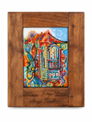 Tbilisi, O My Tbilisi — Sergo Tbileli — Enamel and mixed media on wood — 18.1 × 13.6 cm — 2021 — Unique work — Presented by Art Gallery Line